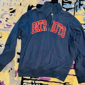 47 Patriots Blue and Red Zip Up Sweater